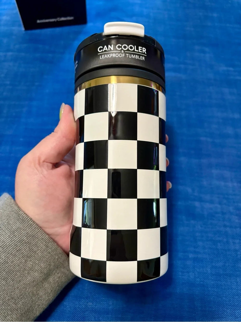 Brumate Royal Checkers 16oz Hopsulator Trio 3-in-1 Can Cooler